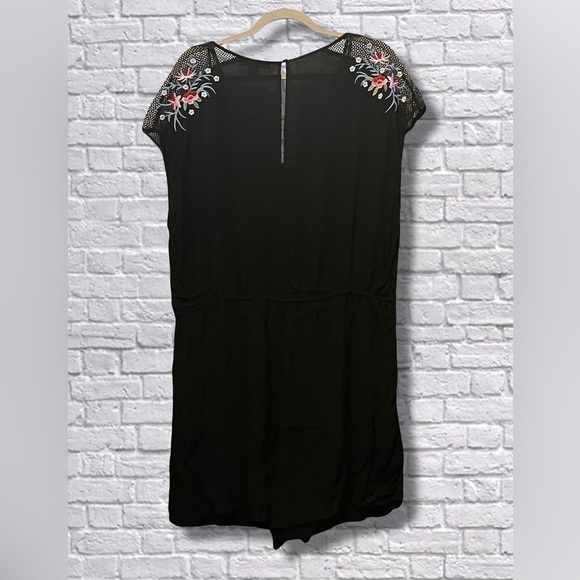 Forever 21+ Black Romper with Floral Detail - Picture 2 of 4